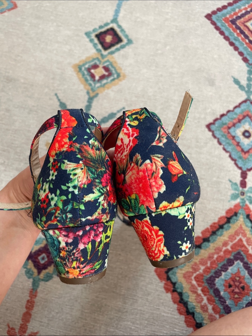 Diba Floral Low heel wedge sandals - Picture 3 of 6
